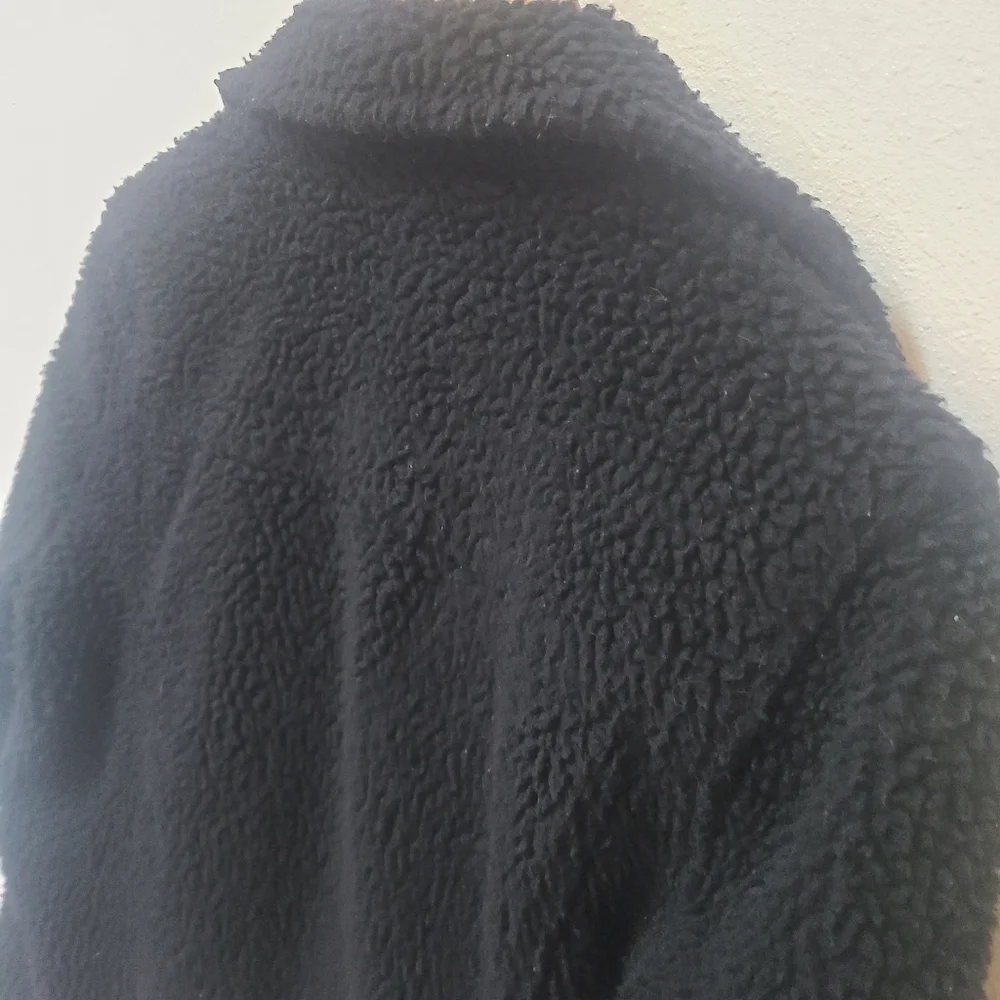 Hollister Women's Teddy Sherpa Trucker Jacket Black Size XS - Picture 3 of 6